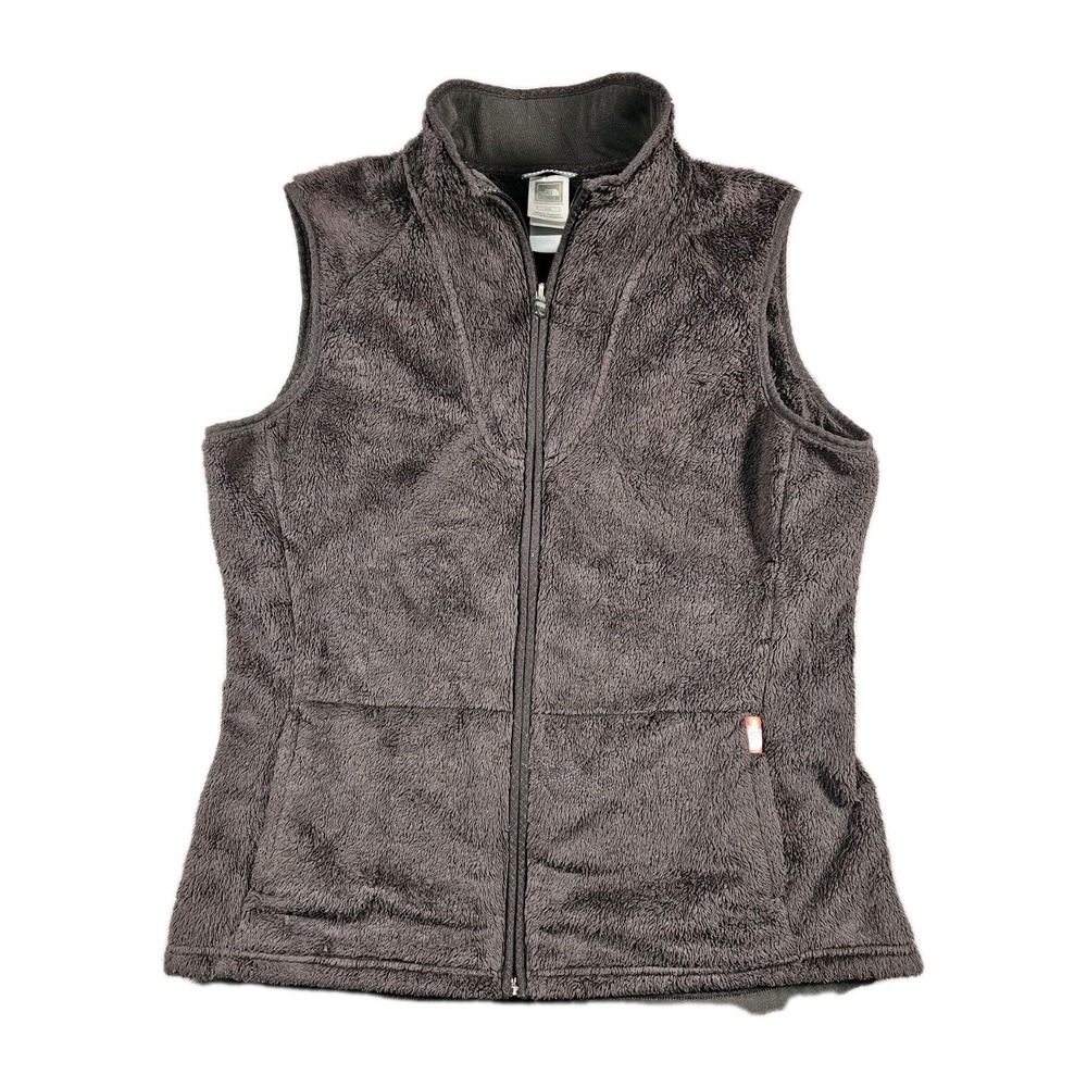 The North Face Womens Osito Fleece Vest Large Full Zip‎ Black Teddy Fuzzy Soft